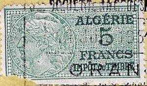 TIMBRES FISCAUX ALGERIE 1959 02